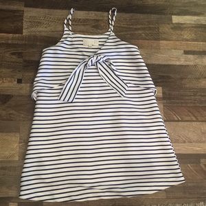JOA xs blue and white striped dress